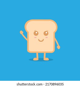 Illustration vector graphic of Cute bread mascot cartoon character