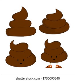 Illustration vector graphic of cute brown poop. Perfect for icon, sign, emoticon, etc.