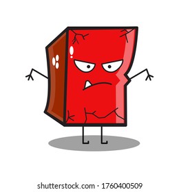 illustration vector graphic of cute cartoon red monster character