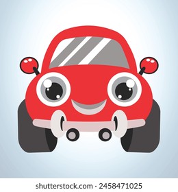 Illustration vector graphic of Cute Cartoon Car Logo
