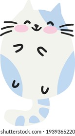 Illustration vector graphic of cute cat. Perfect for print product, sticker, etc.