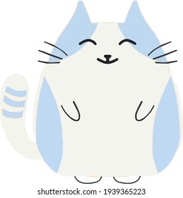 Ilustración vectorial gráfica de un gato lindo. Perfecto para imprimir productos, etiquetas, etc.