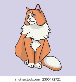 illustration vector graphic of cute cat perfect for design 