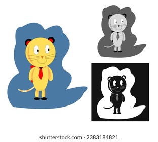 Illustration vector graphic of cute cat go to school good for animal lover,tshirt design etc.