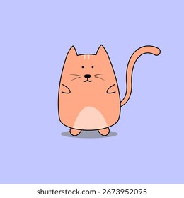 Illustration vector graphic of cute cat vector.