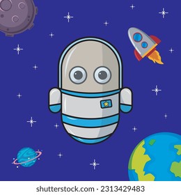 illustration vector graphic of cute character in job perfect for design 