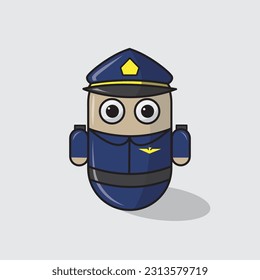 illustration vector graphic of cute character in any job perfect for design, wallpaper icon