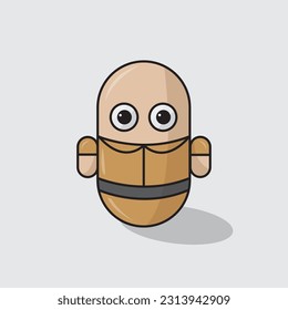 illustration vector graphic of cute character in job version perfect for design icon