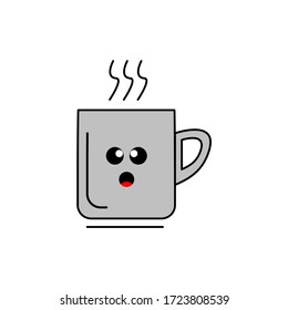 ILLUSTRATION VECTOR GRAPHIC OF CUTE COFFE MUG