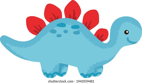 Illustration vector graphic of cute dino. Perfect for kids's product, print product, sticker, education toys, etc.