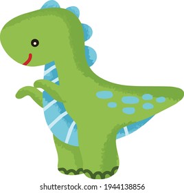 Illustration vector graphic of cute dino. Perfect for kids's product, print product, sticker, education toys, etc.