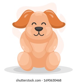 illustration vector graphic of cute dog perfect for book education,pet shop, and kids apparel