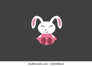 Illustration vector graphic of cute female bunny character or mascot