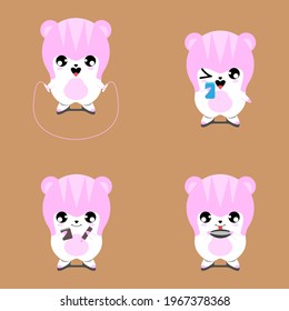 Illustration vector graphic of cute guinea pig , perfect for 
design character comic ,
mascot logo and community logo of guinea pigs lovers.