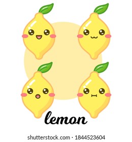 Illustration vector graphic of cute lemon.