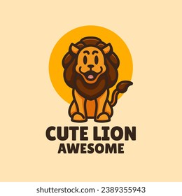 Illustration vector graphic of Cute Lion, good for logo design