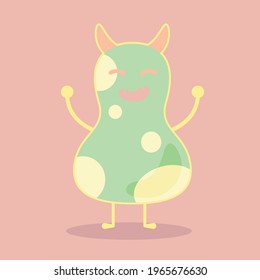 Illustration vector graphic of cute little monster design character.