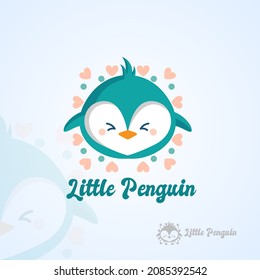 Illustration vector graphic of cute little penguin logo.