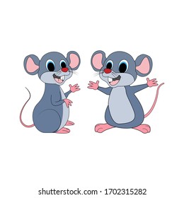 illustration vector graphic of cute  mouse animal character cartoon isolated, perfect for cover, book, birthday card, gift card, wrap paper, sticker