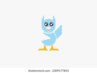 Illustration vector graphic of cute owl character or mascot. Good for logo