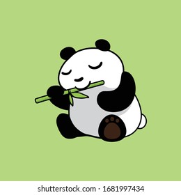 ilustración vectorial gráfico de panda lindo