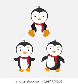 illustration vector graphic of cute  penguin animal character cartoon isolated, perfect for cover, book, birthday card, gift card, wrap paper, sticker