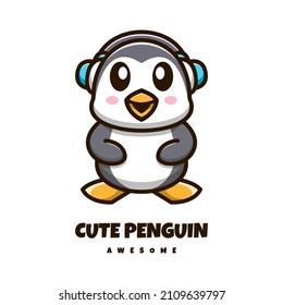Illustration vector graphic of Cute Penguin, good for logo design