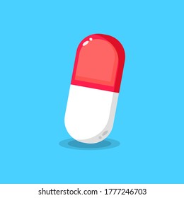 Illustration vector graphic of cute pill design