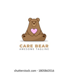 illustration vector graphic of cute polar bear logos, flat design vector. good for logo,mascot, icon,illustration content etc.