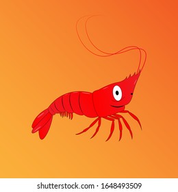illustration vector graphic of cute  red lobster animal character cartoon isolated, perfect for cover, book, birthday card, gift card, wrap paper, sticker, t-shirt, memo, decoration