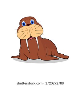 illustration vector graphic of cute seals animal character cartoon isolated, perfect for cover, book, birthday card, gift card, wrap paper