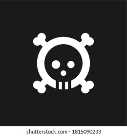 illustration vector graphic of cute skull head