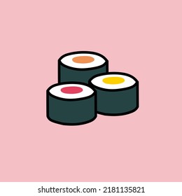 Illustration vector graphic of cute sushi 