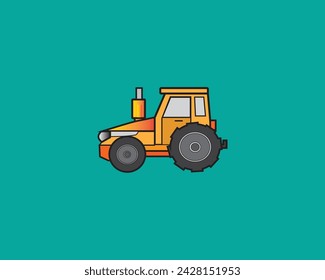 illustration vector graphic of cute tractor car