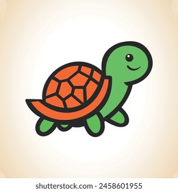 Illustration vector graphic of Cute Turtle Cartoon logo
