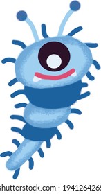 Illustration vector graphic of cute virus or little monster. Perfect for print product, sticker, etc.