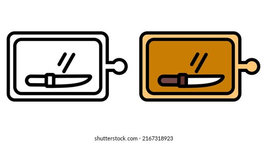 Illustration Vector Graphic of cutting, board knife, food icon
