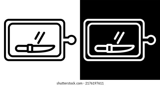 Illustration Vector Graphic of cutting, board knife, food icon