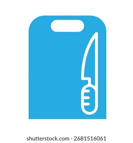 Ilustração vetor gráfico de Cutting Board Faca colorido Ícone
