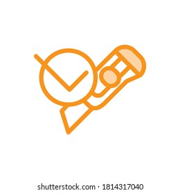 Illustration Vector graphic of cutting icon. Fit for cutting, sharpener, accessory, box-knife, box-cutter etc.