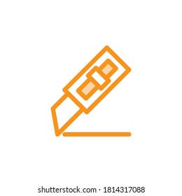 Illustration Vector graphic of cutting icon. Fit for cutting, sharpener, accessory, box-knife, box-cutter etc.