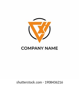illustration vector graphic for CXH  logo design