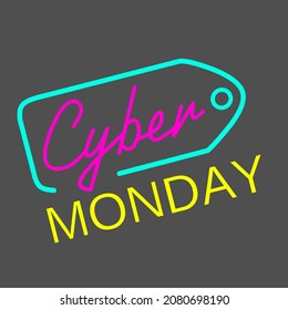 illustration vector graphic of cyber monday perfect for cyber monday, icon, shopping mall, national celebration