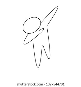Illustration vector graphic of dab style simple line. 