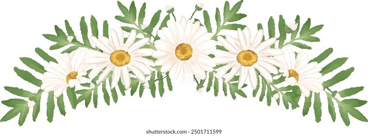 Illustration vector graphic of daisies decorative. Best for decorative design.