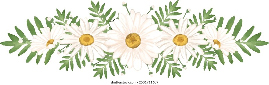 Illustration vector graphic of daisies decorative. Best for decorative design.