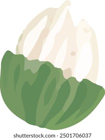 Illustration vector graphic of daisy bud. Good for decorative design.