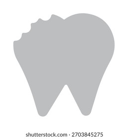 Gráfico vetorial de ilustração do ícone de dente danificado