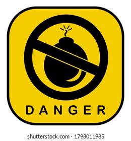 Illustration vector graphic of danger explosive sign or symbol