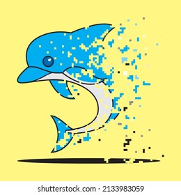 illustration vector graphic of data dolphin